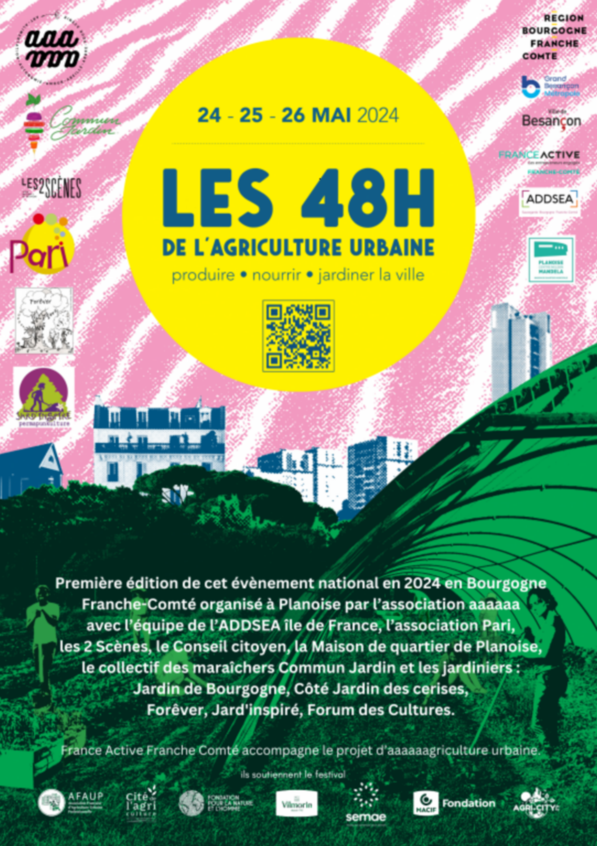 affiche des 48h de l'agriculture urbaine